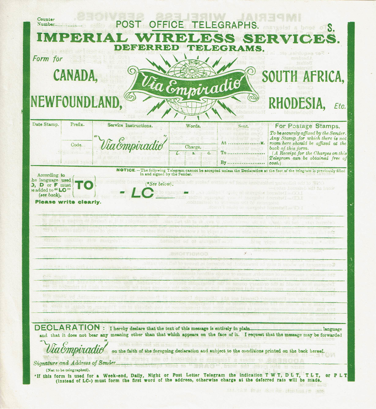 Imperial Wireless - November 1926 - front
