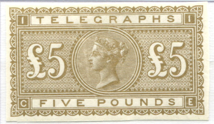 Post Office Telegraph £5. Colour Trials