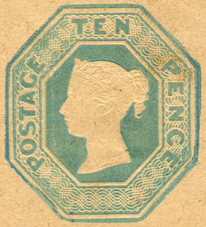 10d Blue Post Office Telegraph Stationery
