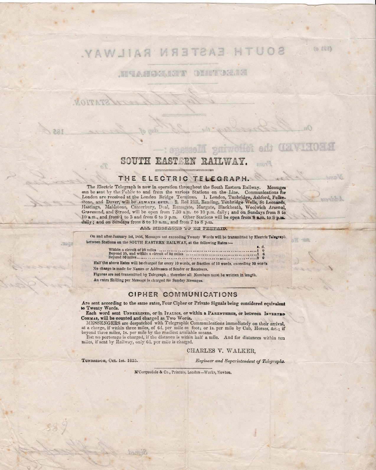 SER form of June 1856 back