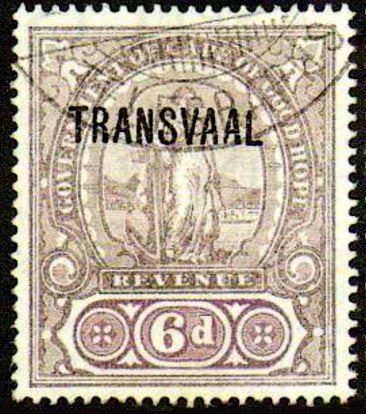 Transvaal overprint on COGH 6d Fiscal - pair