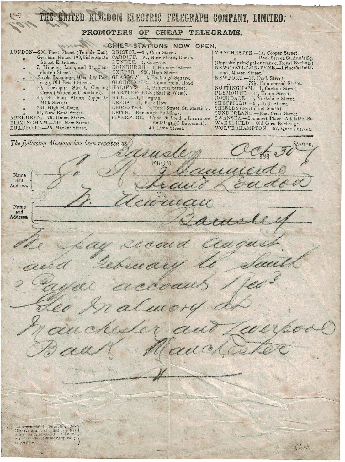 1866 UKET Telegram.
