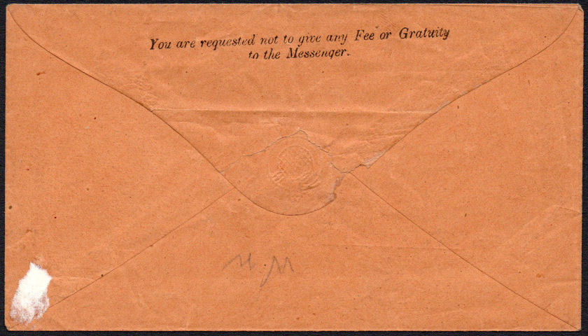 1868 UKET Envelope - back