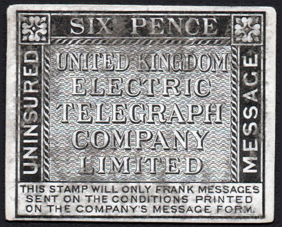 United Kingdom Electric Telegraph 6d Proof