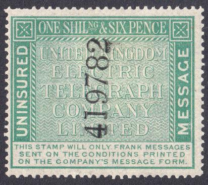 United Kingdom Electric Telegraph 1s6d