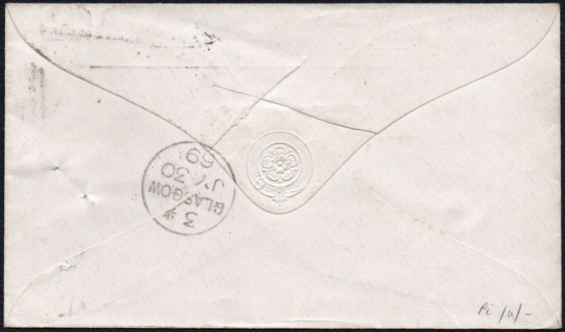 UPT Envelope 1869 - back