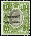 &pound;1 KEVII Revenue stamp overprinted