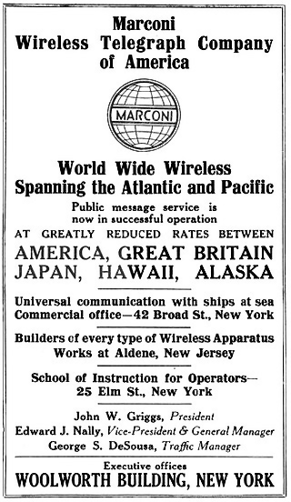 U.S.A. Marconi advert