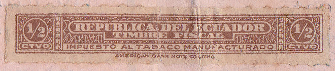 Tobacco Tax stamp RH36