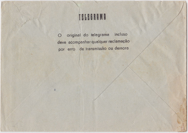 Telegram of 1 December 1966 - back