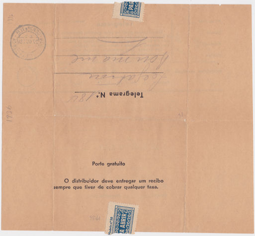 Telegram of 27 October 1936 - back