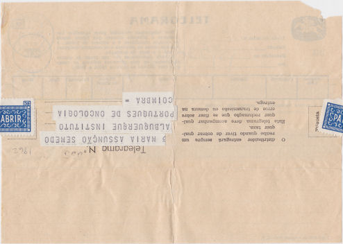Telegram of 29 December 1962 - back