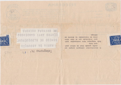 Telegram of 29 December 1963 - back