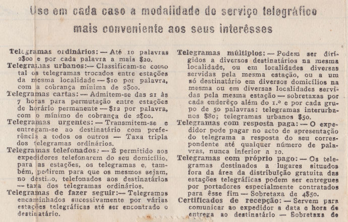 Telegram of 7 November 1942 - services