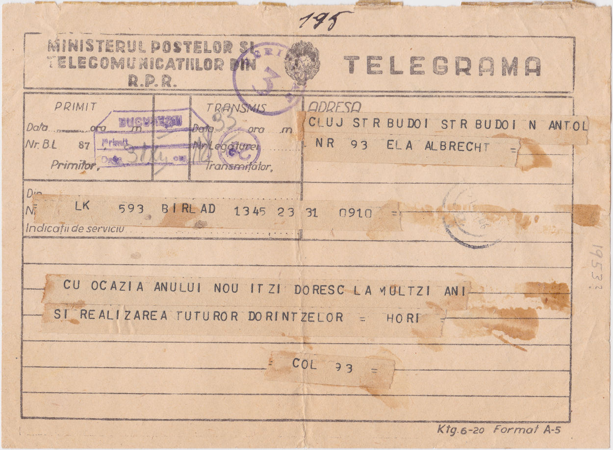 Telegram of unknown date