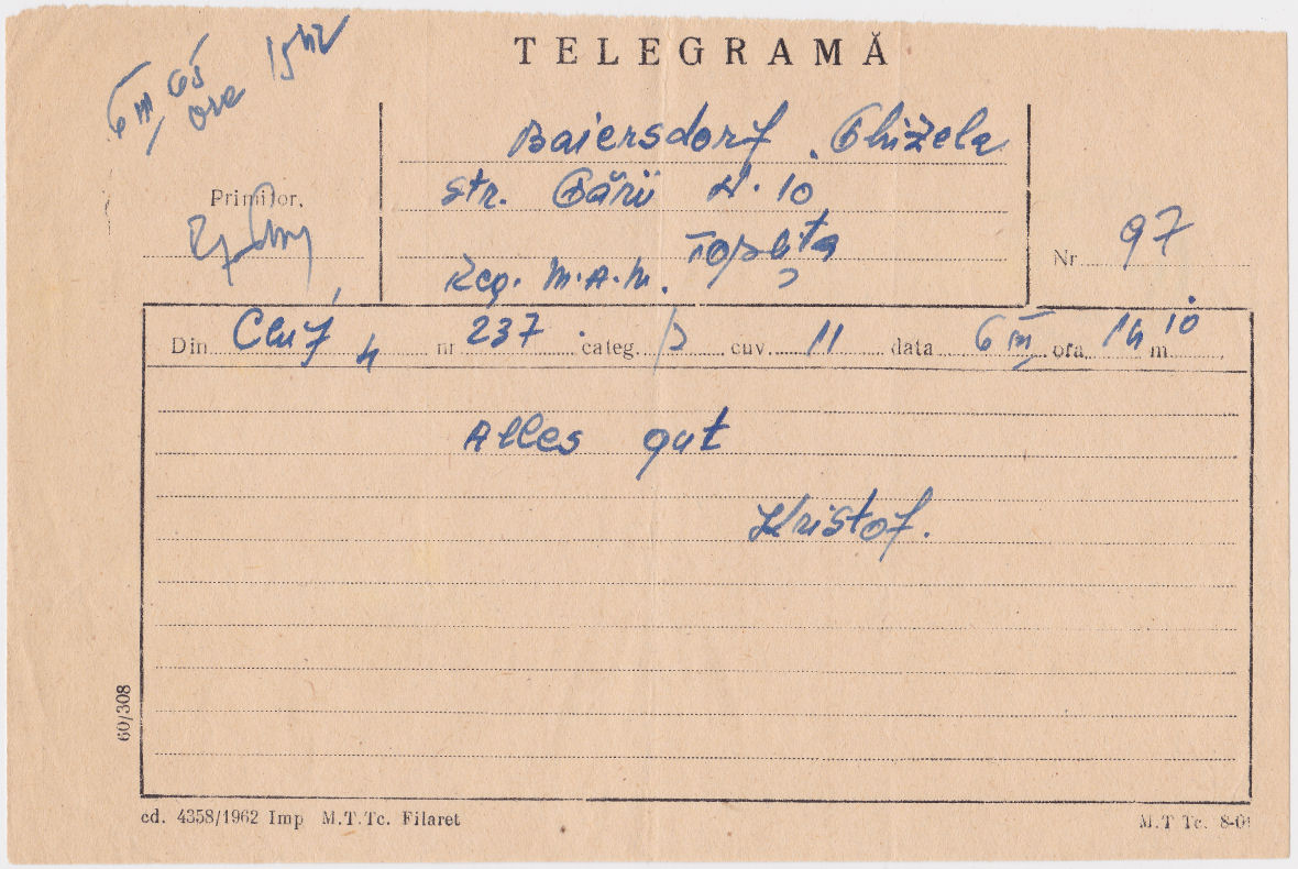 Telegram of 6 March 1965