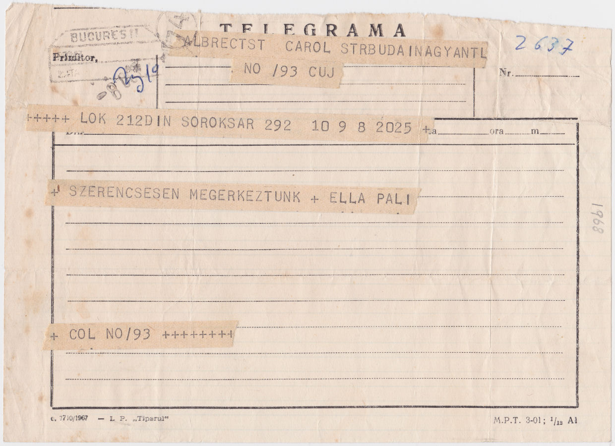 Telegram of 8 June 1968