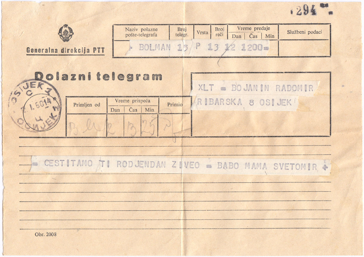 1960 telegram.