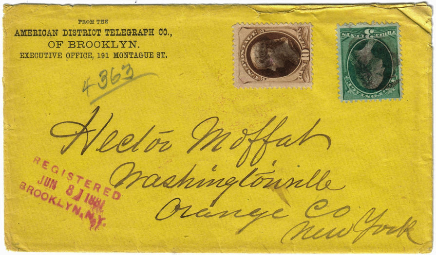 1881 ADT Registered Mail - Front