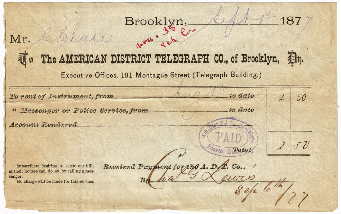 1877 Brooklyn bill