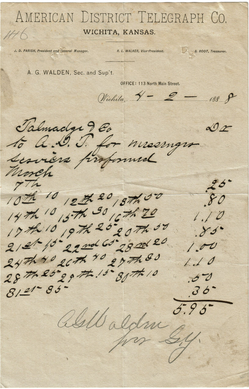 1888 Wichita bill