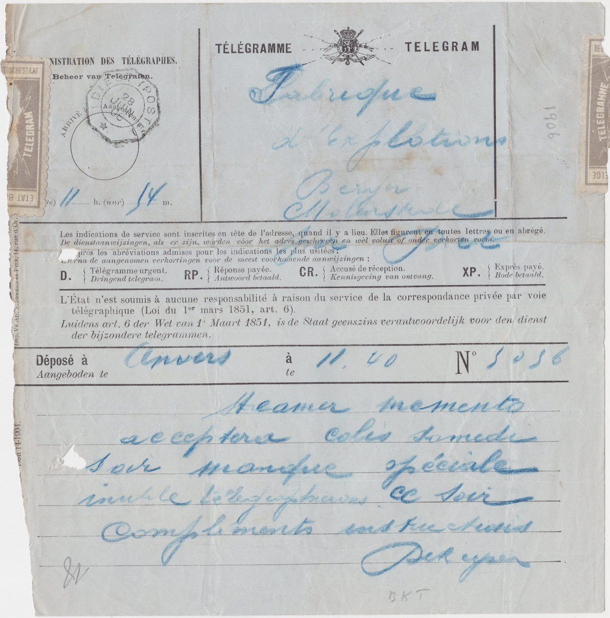Telegram - 1906