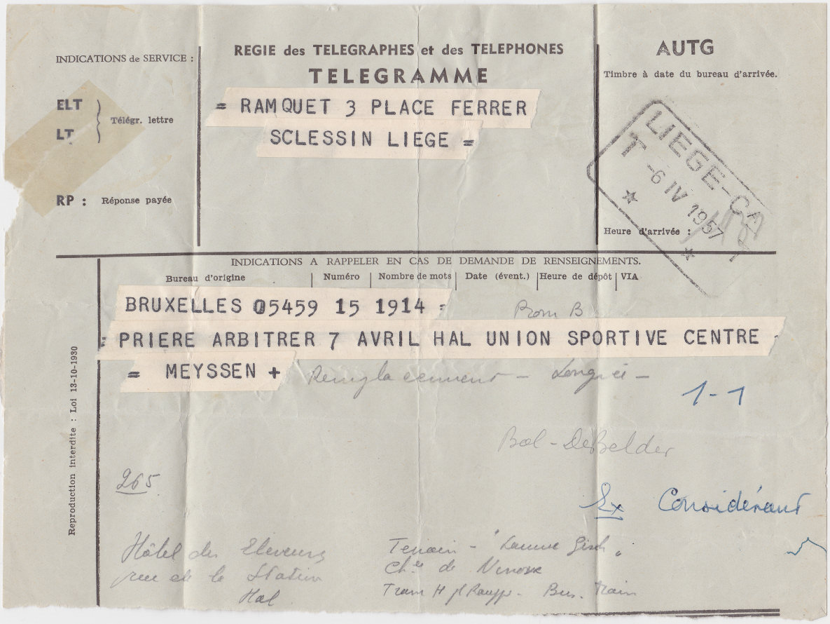 Telegram - used 1960