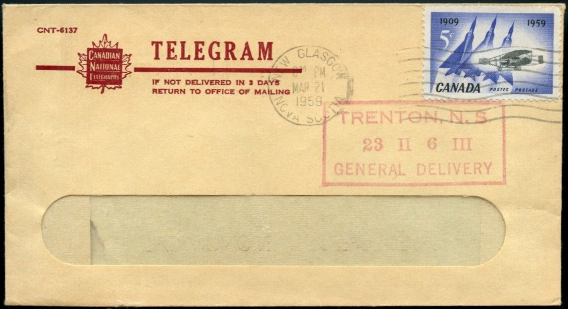 1959 CNT-6137 envelope - front