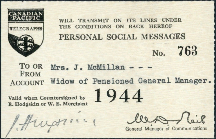 Canadian National 1944 - front