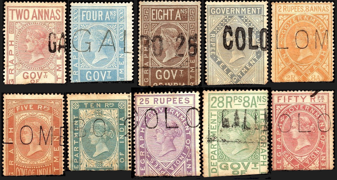 Indian stamps used in Ceylon