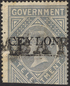 Ceylon overprint Forgery 4