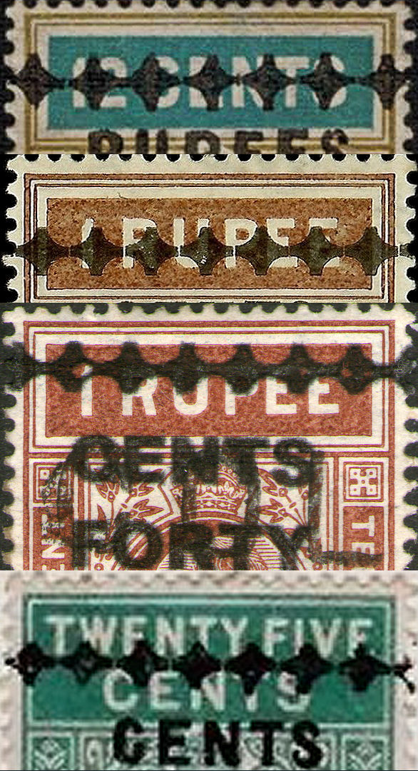 1910 forged overprint - comparisons