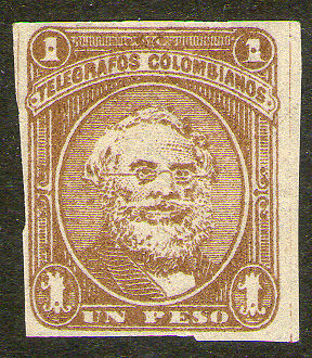 Colombia 1p type II, brown
