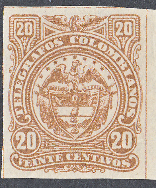 Colombia 20c type III, brown