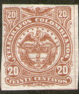 Colombia 20c type RH16