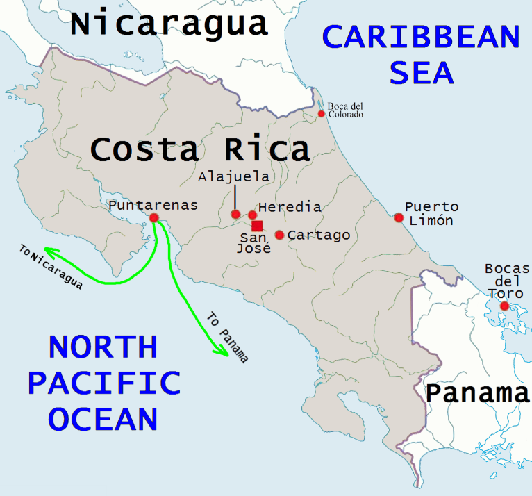 Costa Rican Map