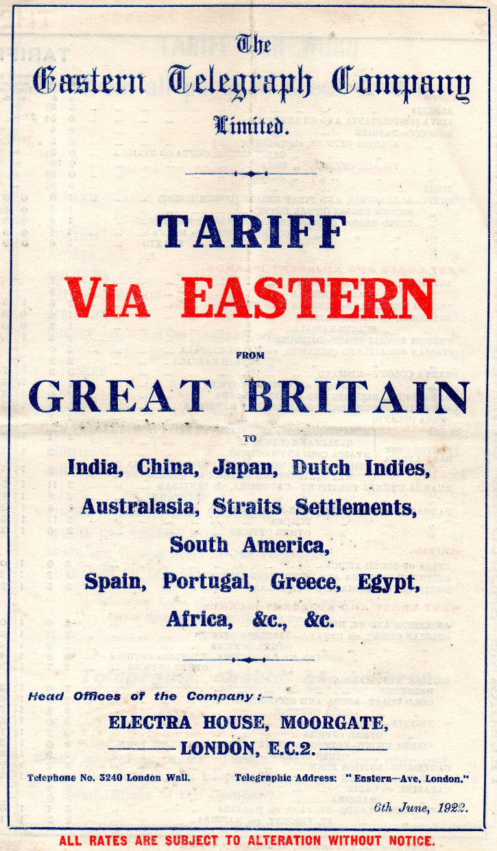 Tariff-1922-1