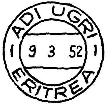 Adi Ugri cancel 9-3-1952