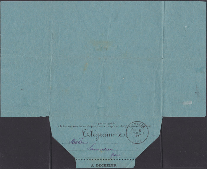 April 1897 Telegram - back