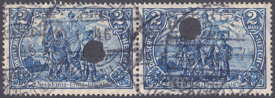 Punched German stamps