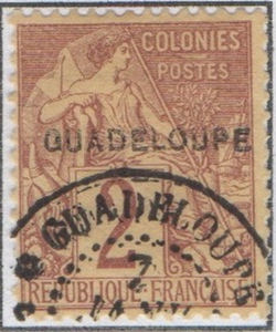Guadeloupe 2c stamp of 1891