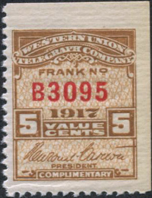 Western Union 1917 5c - B3095