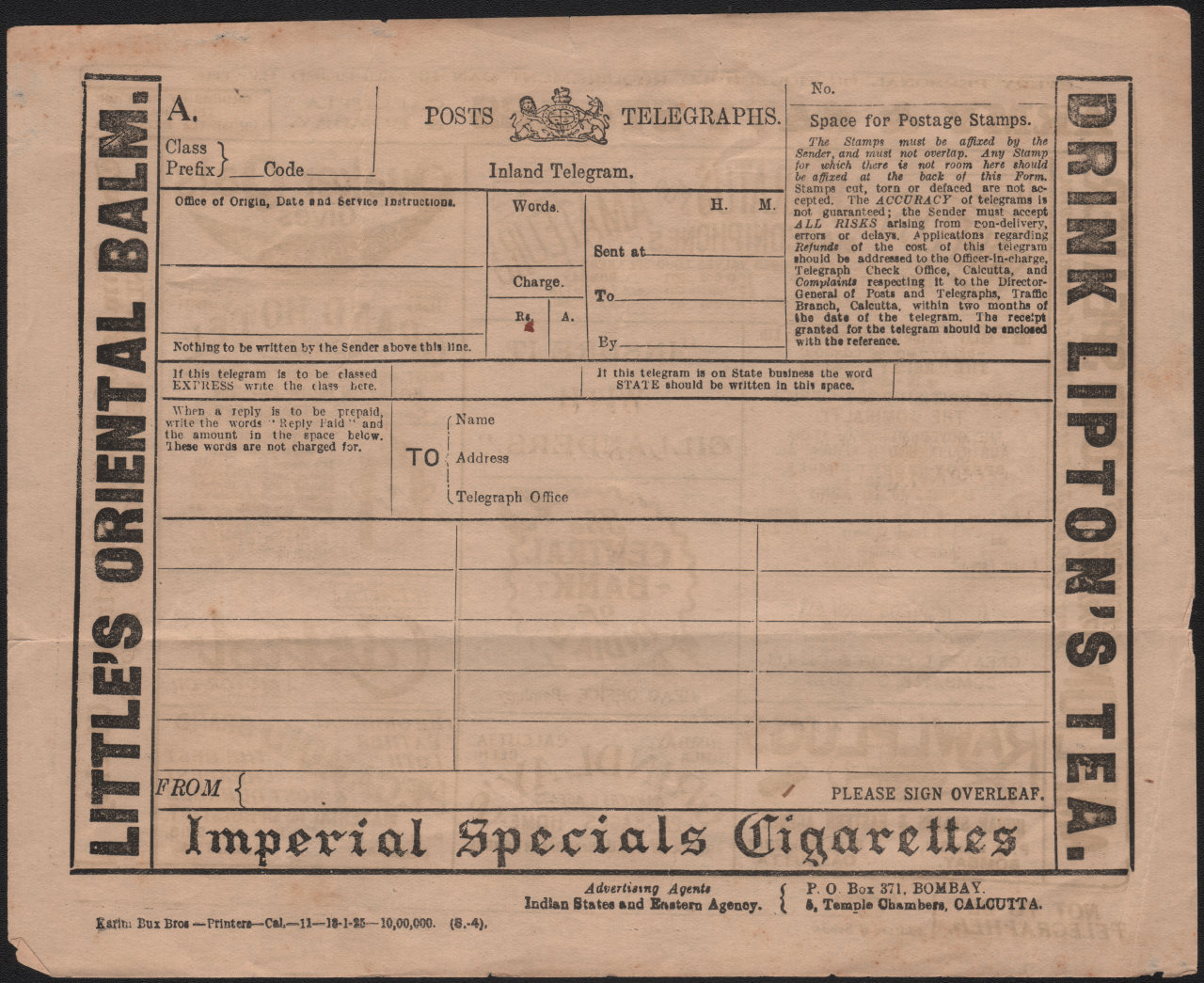 Form A. 18/1/25 - front