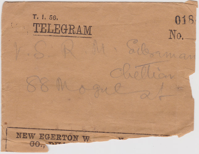 India T.I.56 envelope - New Egerton