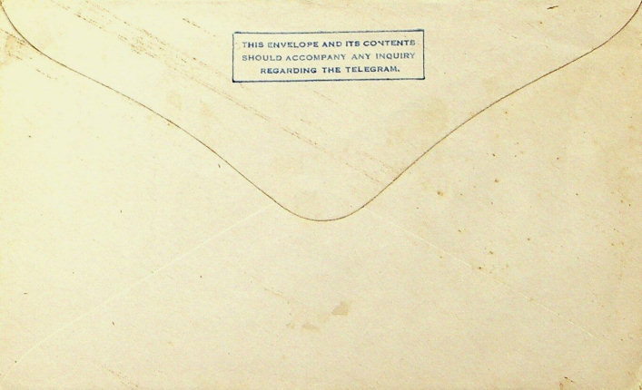 NZ Telegram 1959 - back