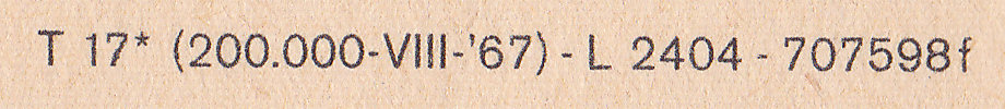 New Mod17 of 1967 imprint