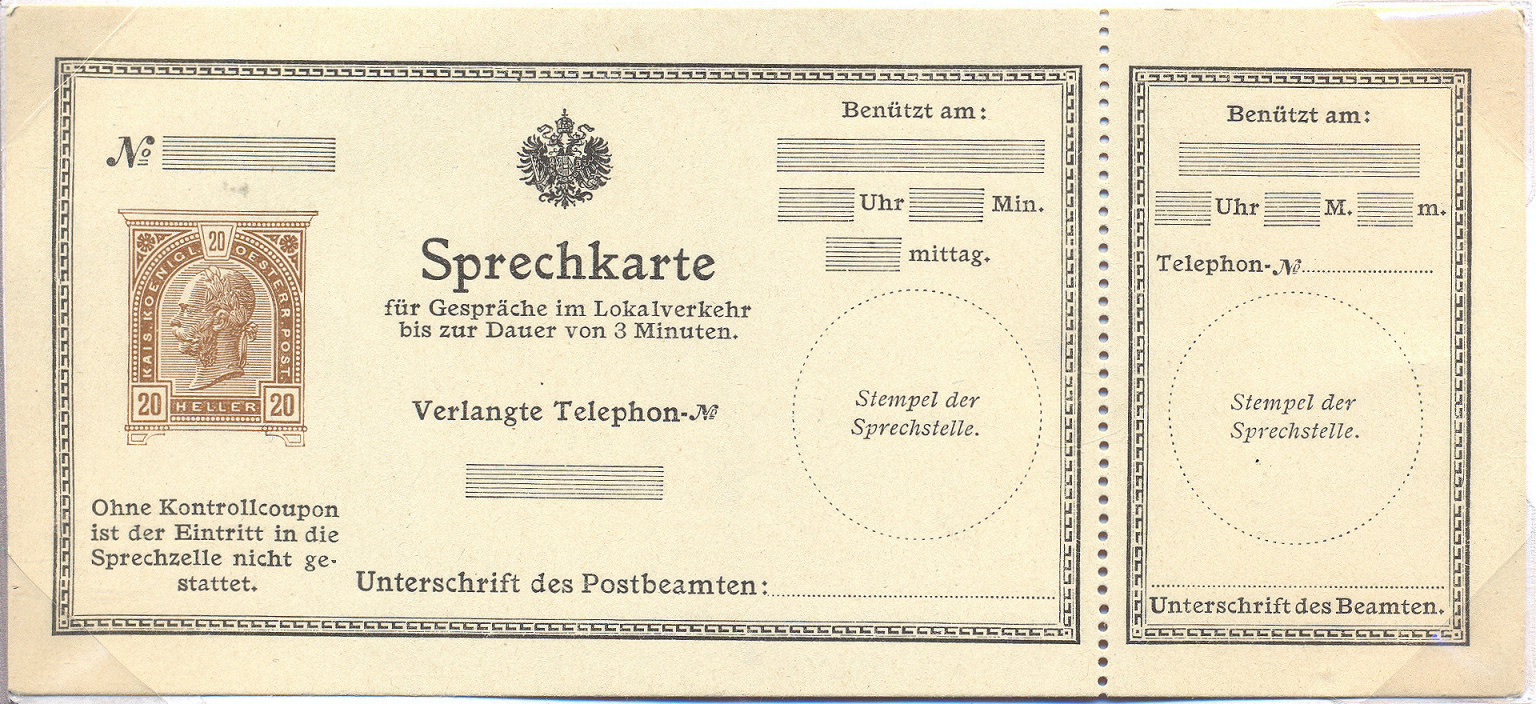 Austrian Telephone card 20h
