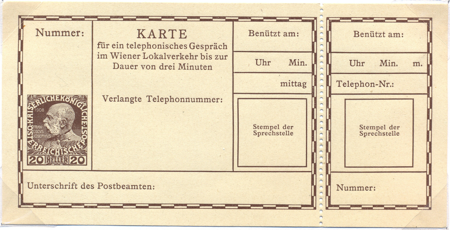 Austrian Telephone card 20h