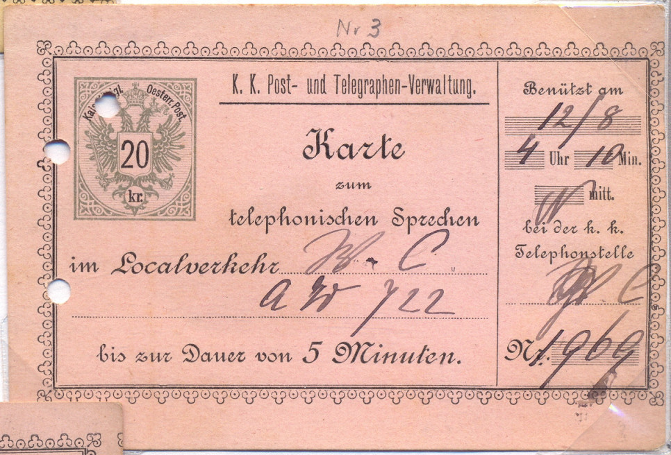 Austrian Telephone card 20kr