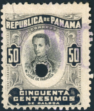 Panama-50c punched